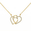 14k Gold Interlocking Diamond Heart Necklace