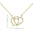 14k Gold Interlocking Diamond Heart Necklace