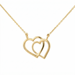 14k Gold Interlocking Diamond Heart Necklace