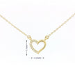 14k Gold 0.03ctw Diamond Half-Pave Heart Necklace