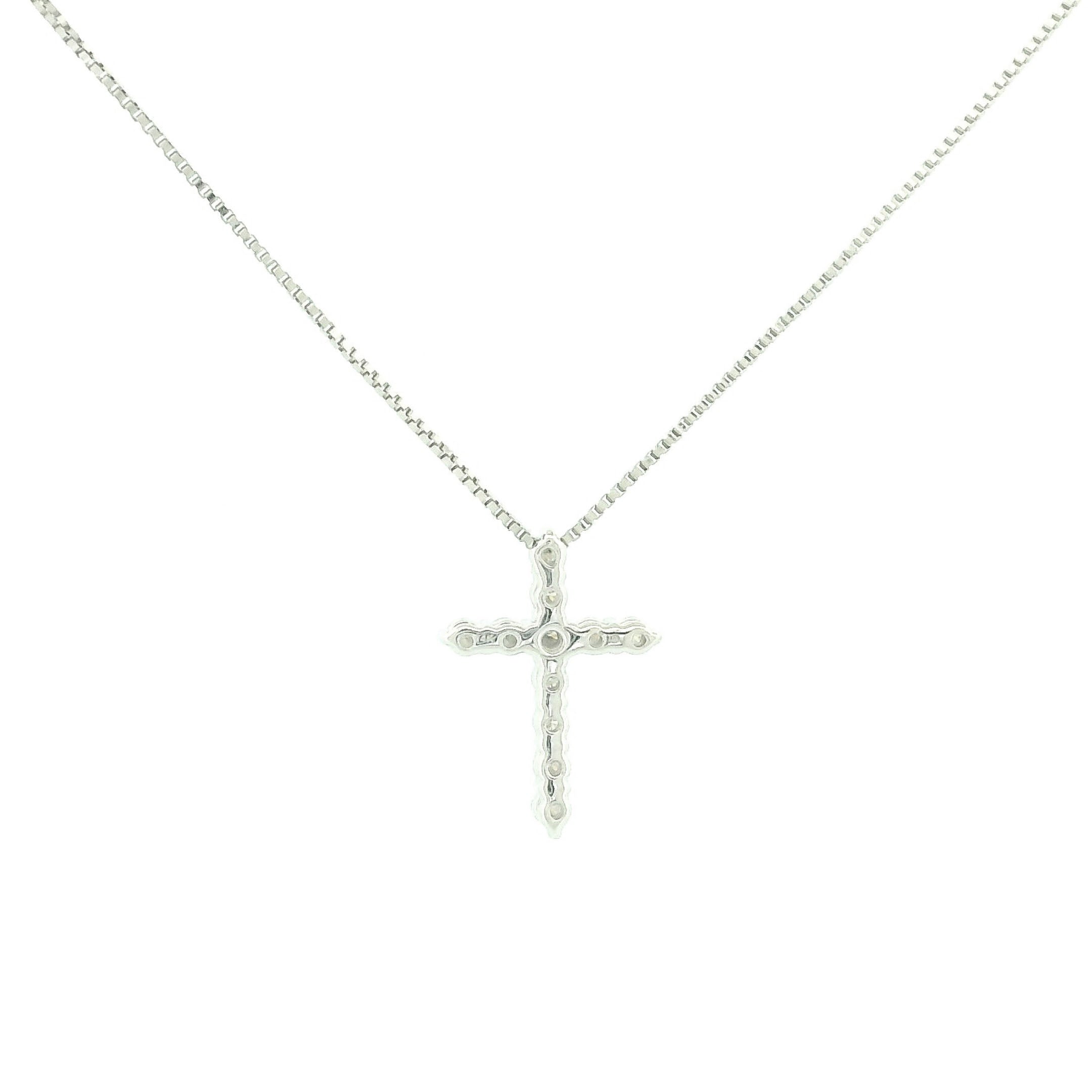14k Gold Diamond Cross Necklace