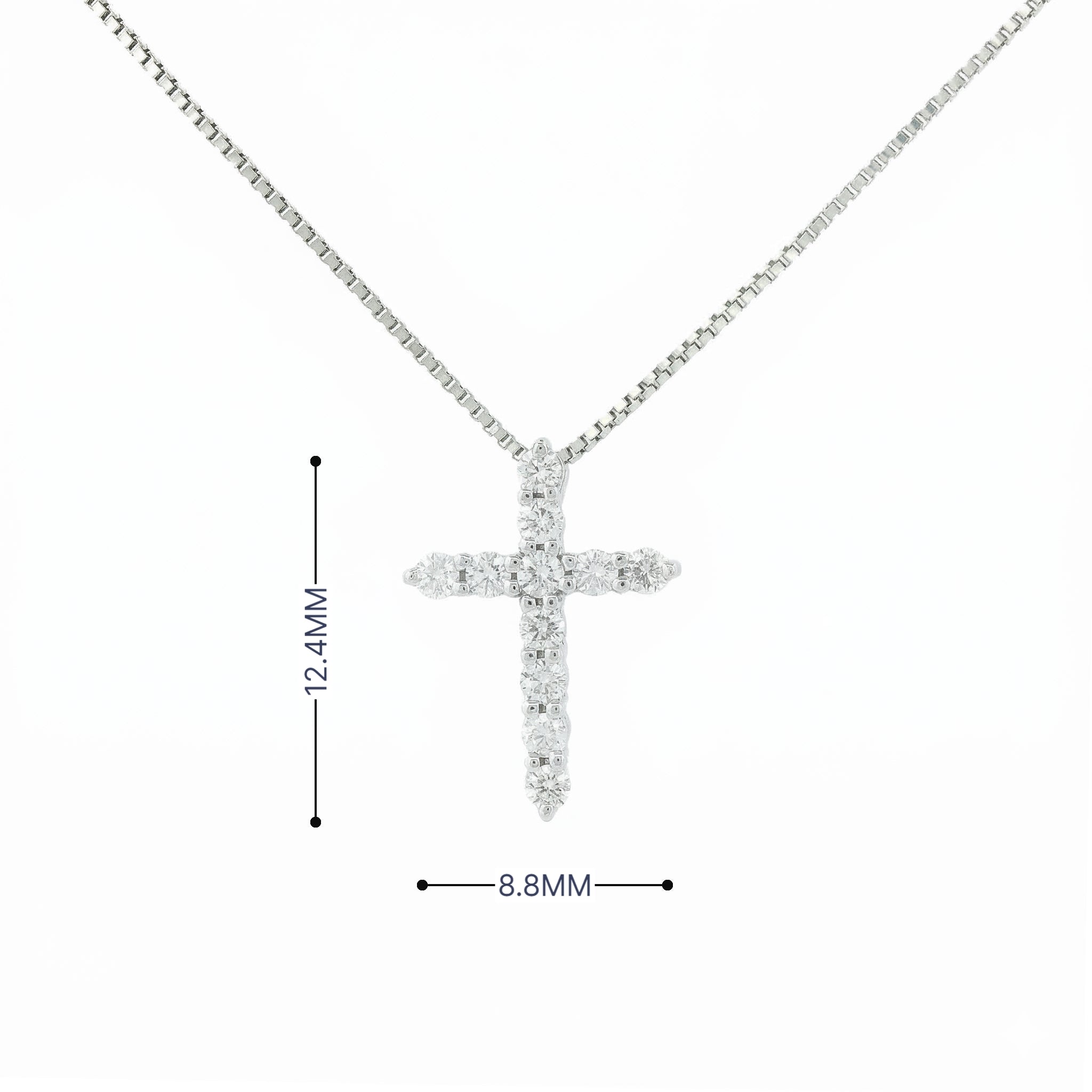 14k Gold Diamond Cross Necklace