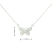 14k Gold Diamond Butterfly Necklace