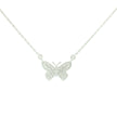 14k Gold Diamond Butterfly Necklace