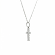 14k Gold 0.11ctw Diamond Cross Necklace