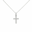 14k Gold 0.11ctw Diamond Cross Necklace
