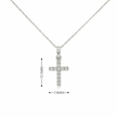 14k Gold 0.11ctw Diamond Cross Necklace