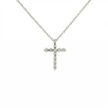 14k Gold Diamond Cross Necklace