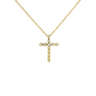 14k Gold Diamond Cross Necklace