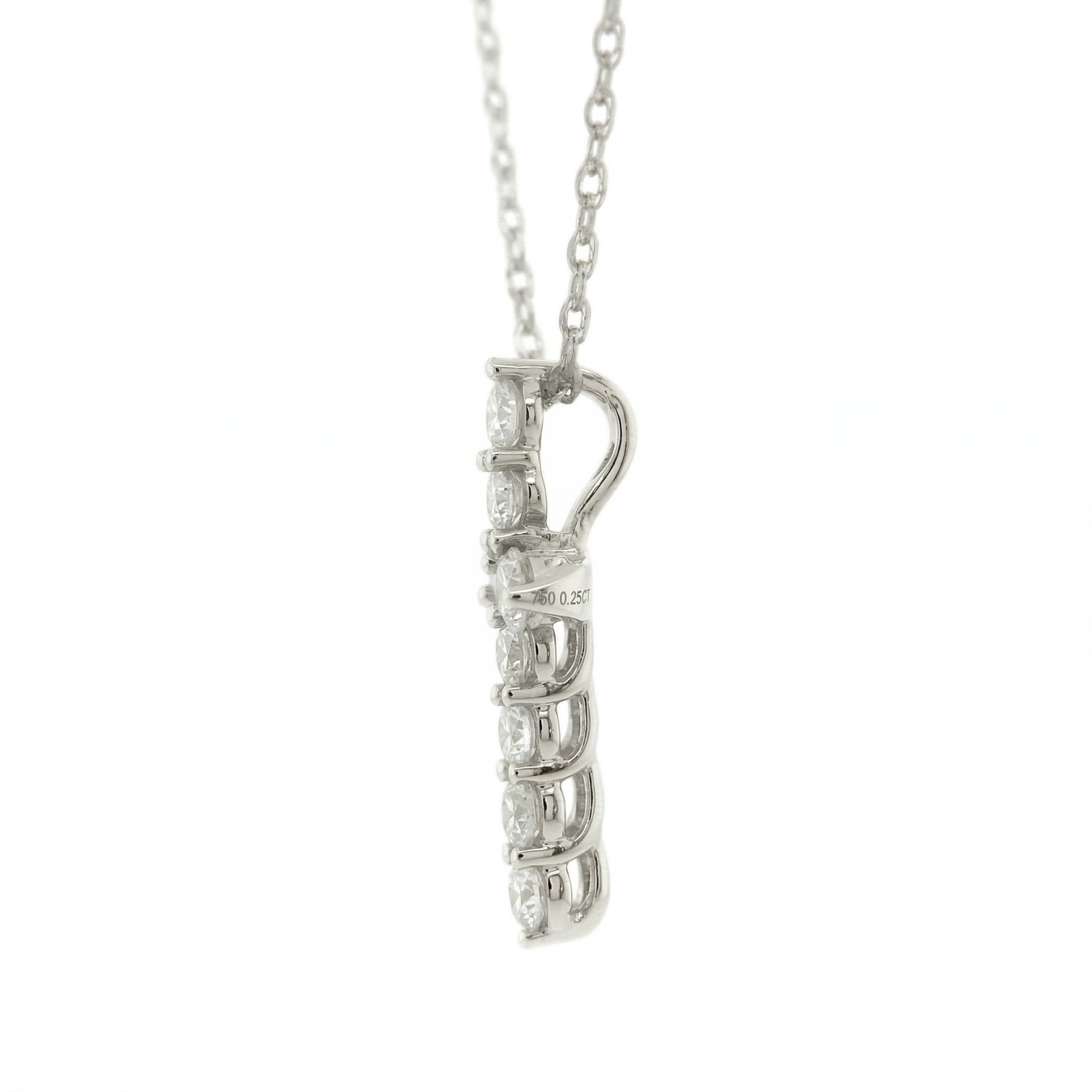 14k Gold Diamond Cross Necklace