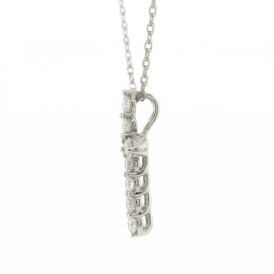 14k Gold Diamond Cross Necklace