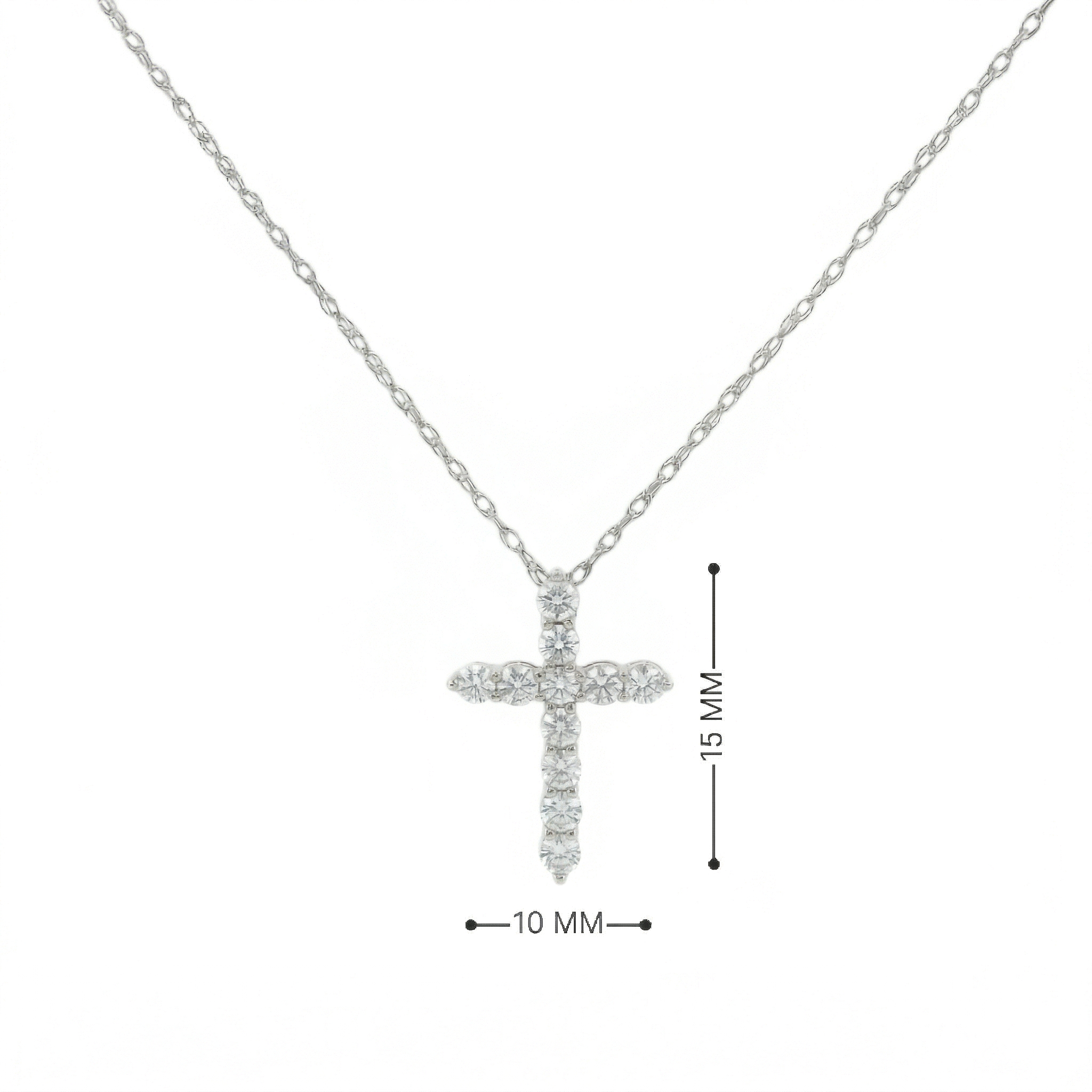 14k Gold Diamond Cross Necklace