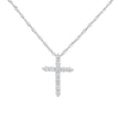 14k Gold Diamond Cross Necklace