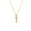 14k Gold Diamond Cross Necklace