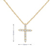14k Gold Diamond Cross Necklace
