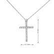 14k Gold Diamond Channel-Set Cross Necklace