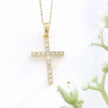 14k Gold Diamond Cross Necklace