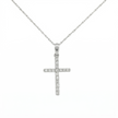 14k Gold Diamond Cross Necklace