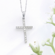 14k Gold Diamond Cross Necklace