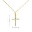 14k Gold Diamond Cross Necklace