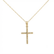14k Gold Diamond Cross Necklace