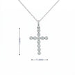 14k Gold Diamond Bubble Cross Necklace