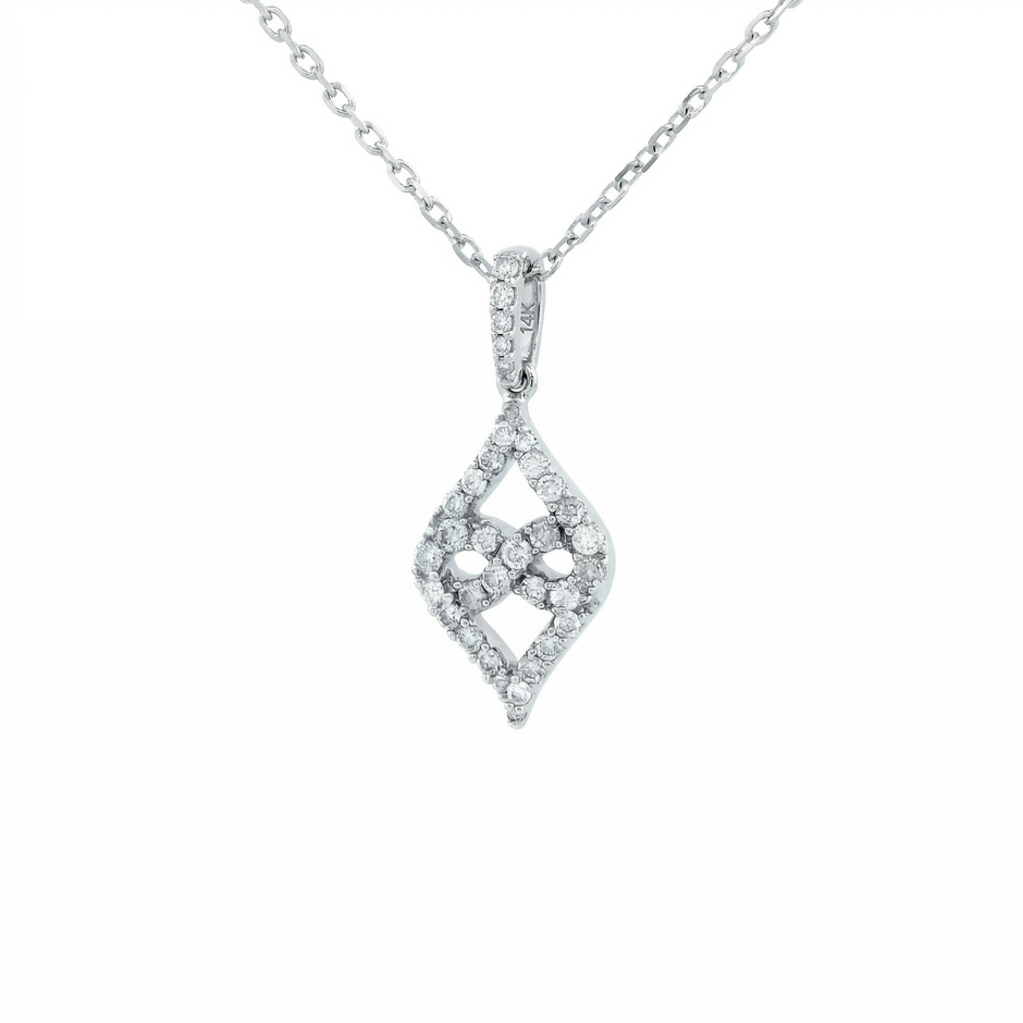 10k Gold Diamond Kite-Shaped Necklace