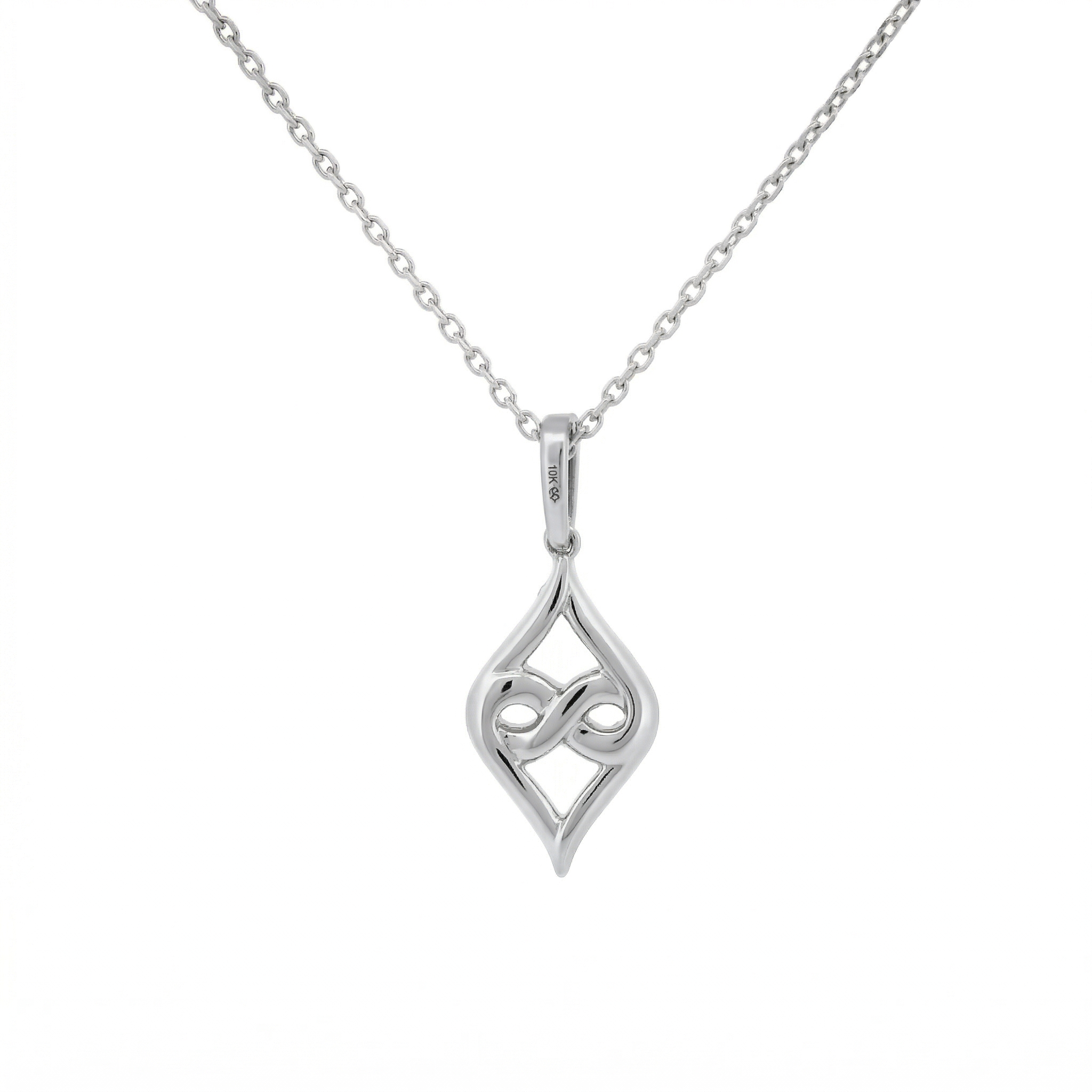 10k Gold Diamond Kite-Shaped Necklace