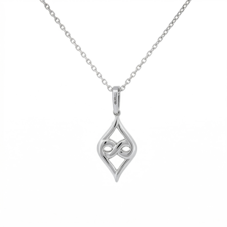 10k Gold Diamond Kite-Shaped Necklace