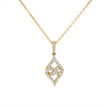 10k Gold Diamond Kite-Shaped Necklace