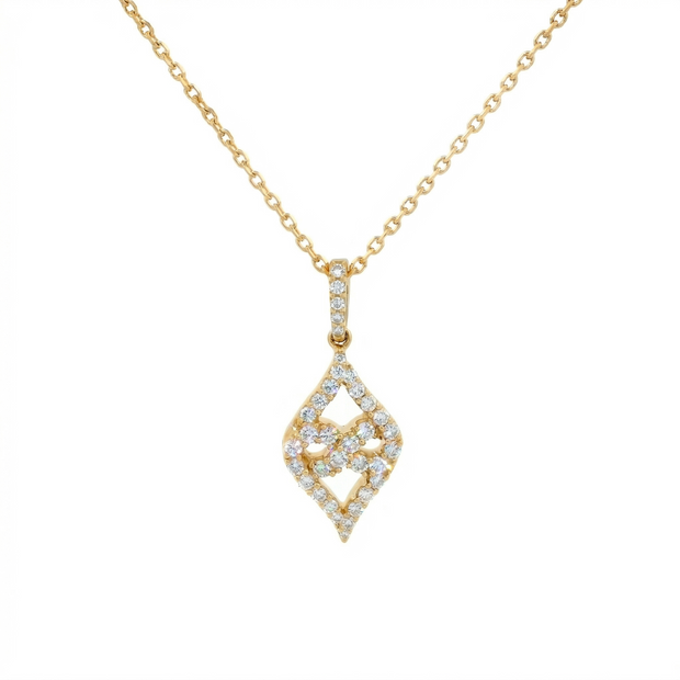 10k Gold Diamond Kite-Shaped Necklace