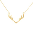 14k Gold Deer Antler Pendant