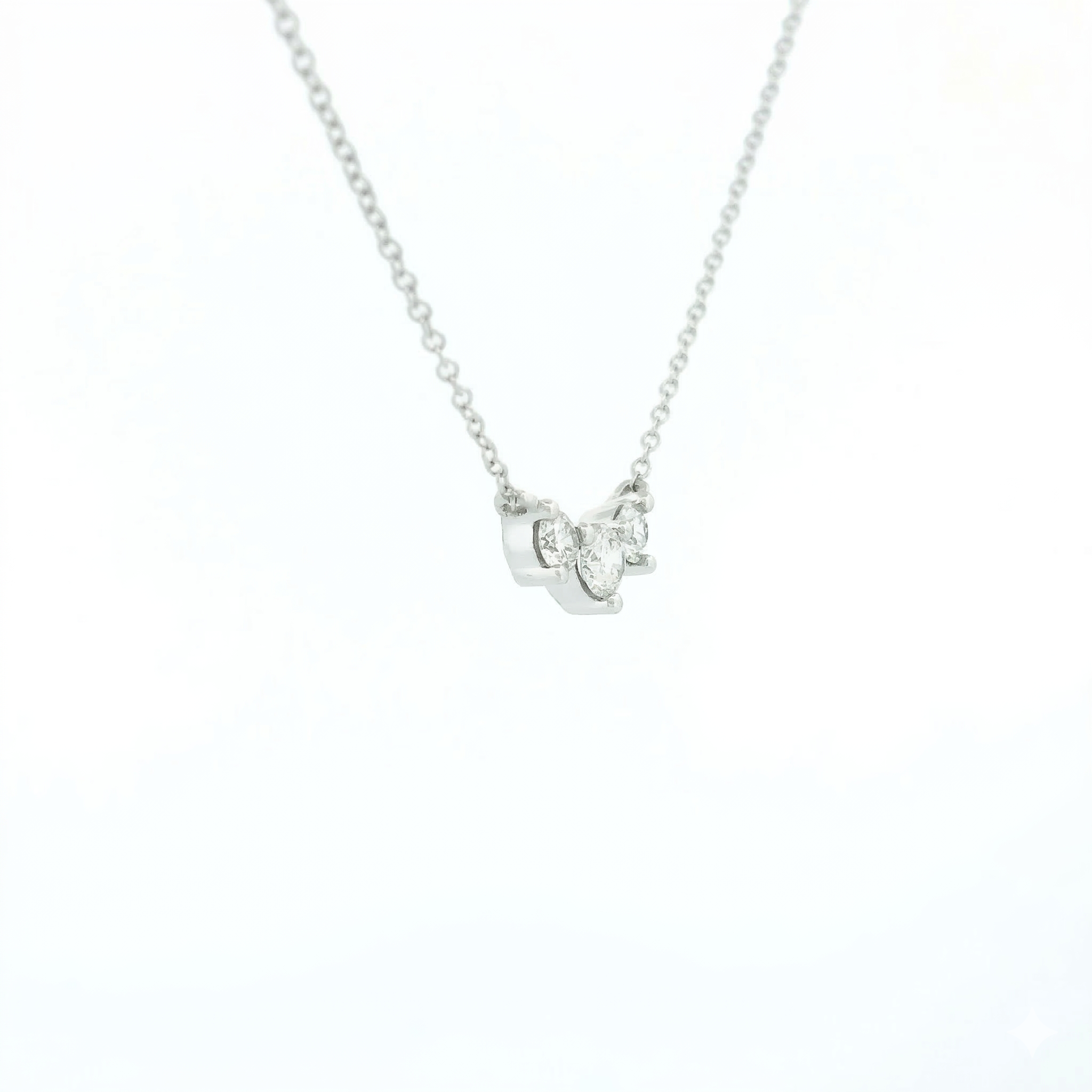 14k Gold Diamond Cluster Bar Necklace