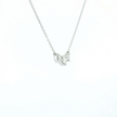 14k Gold Diamond Cluster Bar Necklace