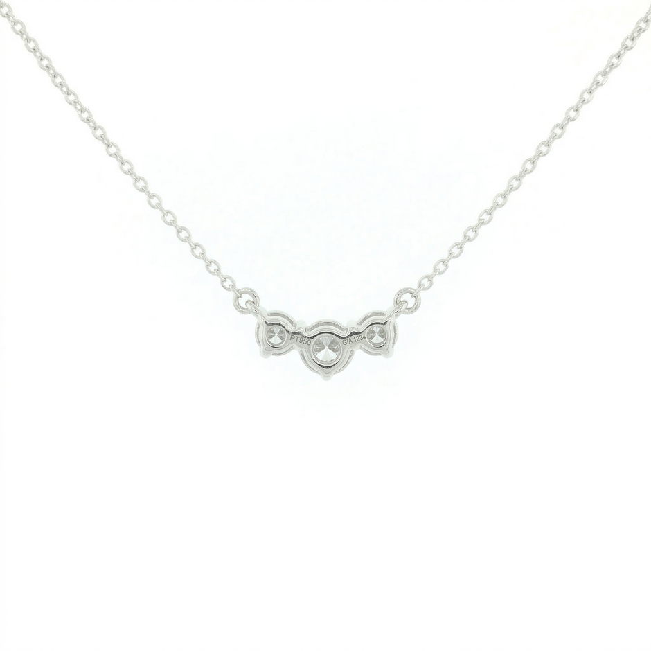 14k Gold Diamond Cluster Bar Necklace
