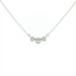 14k Gold Diamond Cluster Bar Necklace