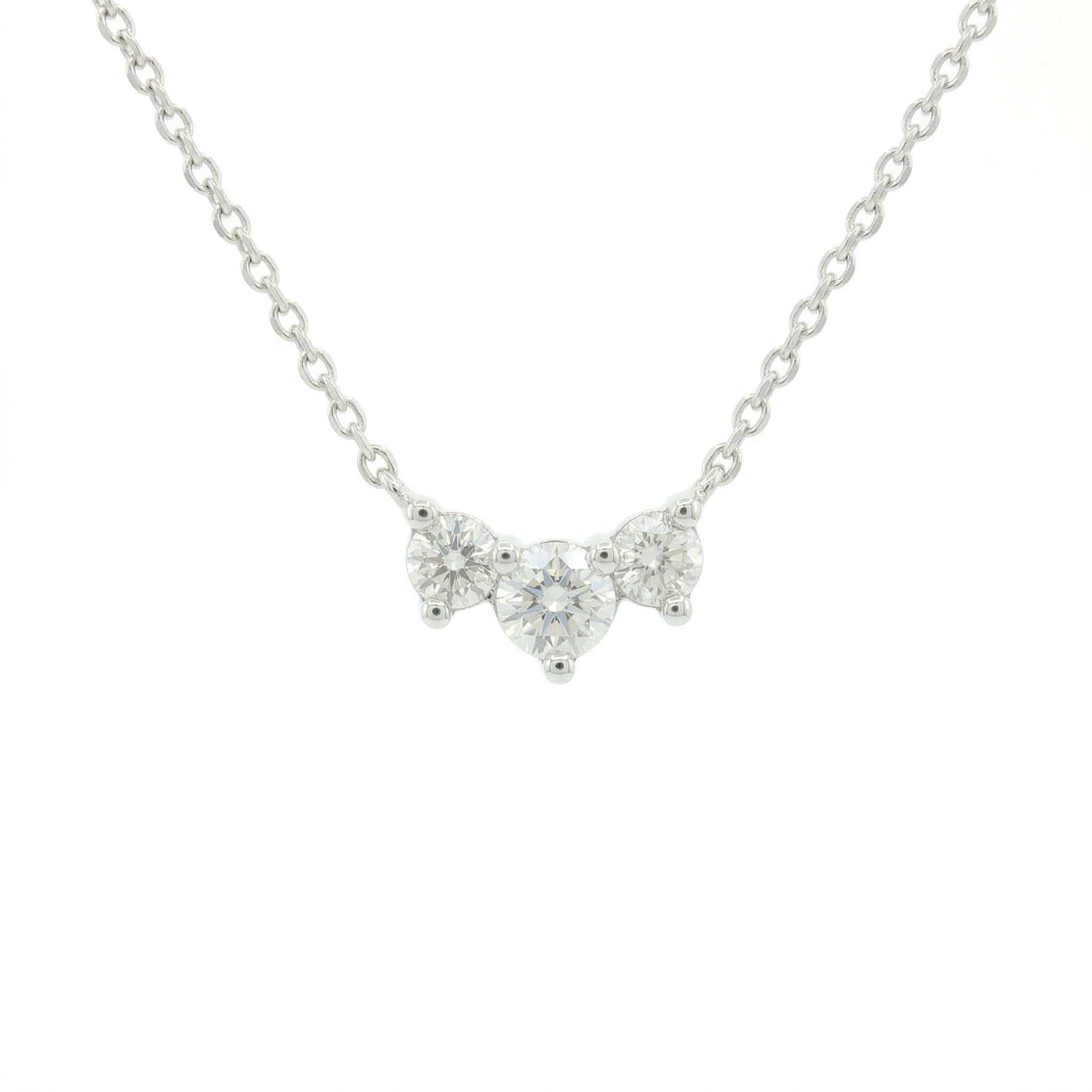 14k Gold Diamond Cluster Bar Necklace