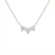 14k Gold Diamond Cluster Bar Necklace