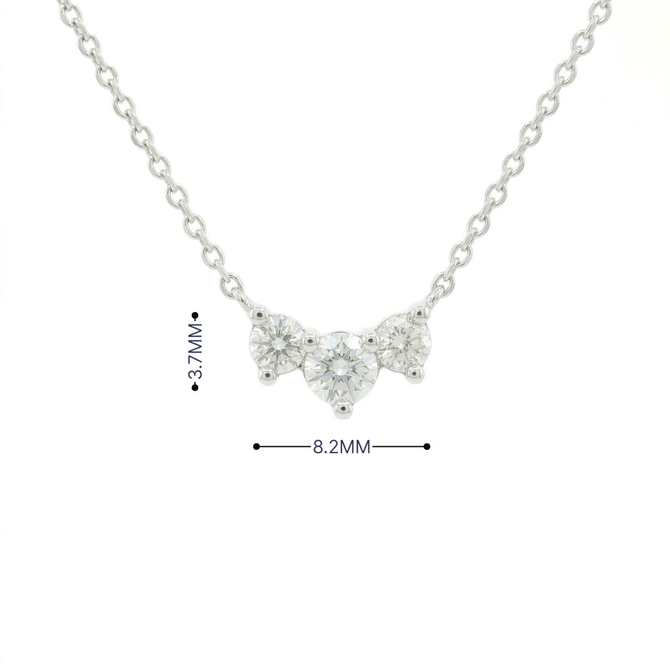 14k Gold Diamond Cluster Bar Necklace