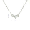 14k Gold Diamond Cluster Bar Necklace