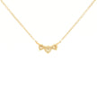 14k Gold Diamond Cluster Bar Necklace