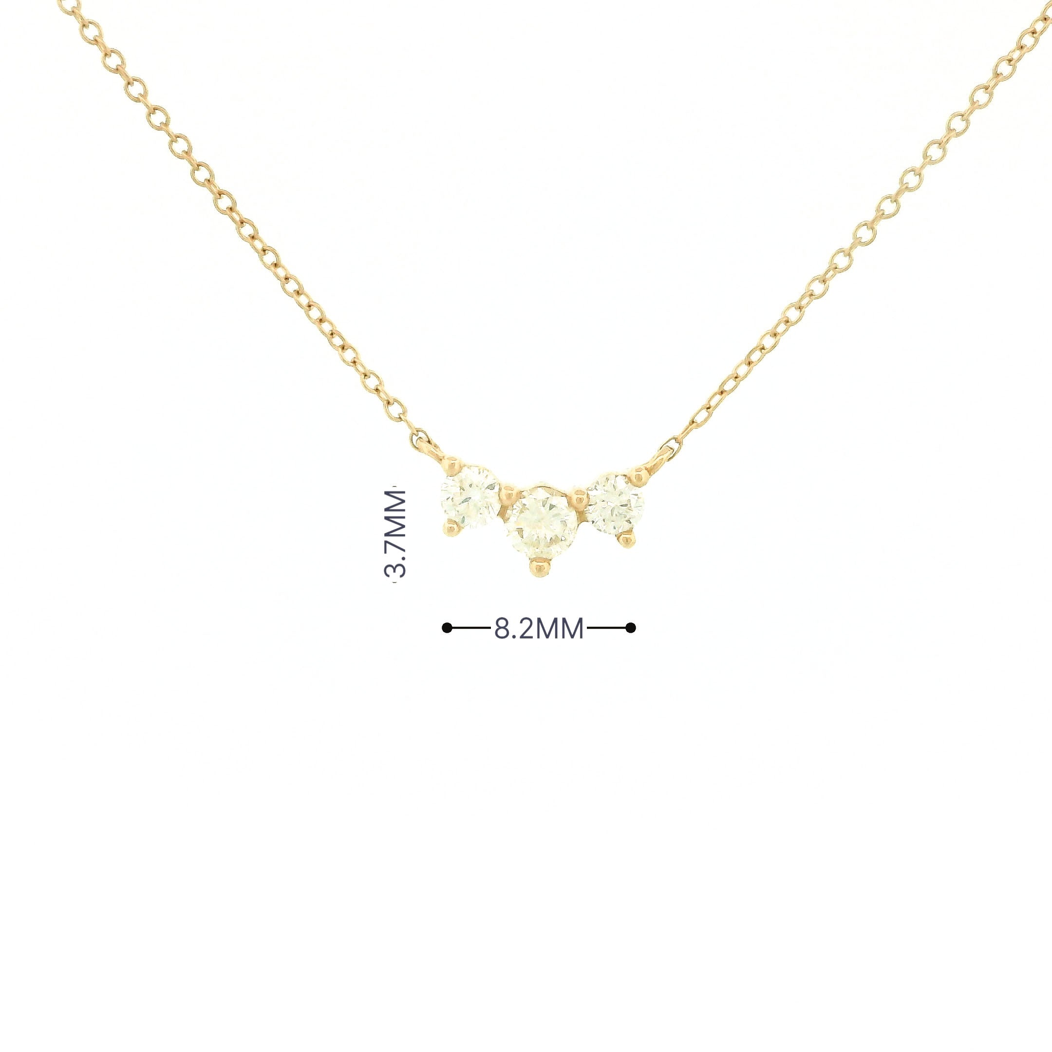 14k Gold Diamond Cluster Bar Necklace