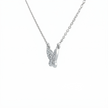 Diamond Pave Butterfly Necklace in 14K Yellow Gold | Real Diamond Pendant Necklace | Dainty Gold Butterfly Charm Necklace