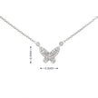 Diamond Pave Butterfly Necklace in 14K Yellow Gold | Real Diamond Pendant Necklace | Dainty Gold Butterfly Charm Necklace