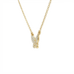 Diamond Pave Butterfly Necklace in 14K Yellow Gold | Real Diamond Pendant Necklace | Dainty Gold Butterfly Charm Necklace
