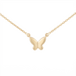 Diamond Pave Butterfly Necklace in 14K Yellow Gold | Real Diamond Pendant Necklace | Dainty Gold Butterfly Charm Necklace