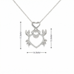 14k Gold Diamond Crab Heart Necklace