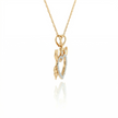 14k Gold Diamond Crab Heart Necklace