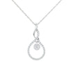 14k Gold Diamond Floating Cluster Necklace