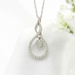 14k Gold Diamond Floating Cluster Necklace